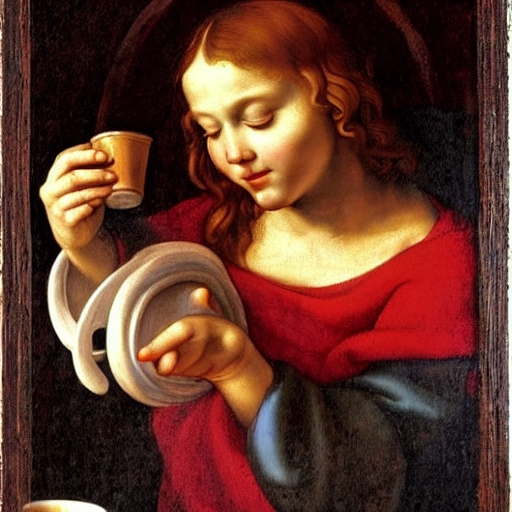 Baby Jesus Drinkin a Cuppa